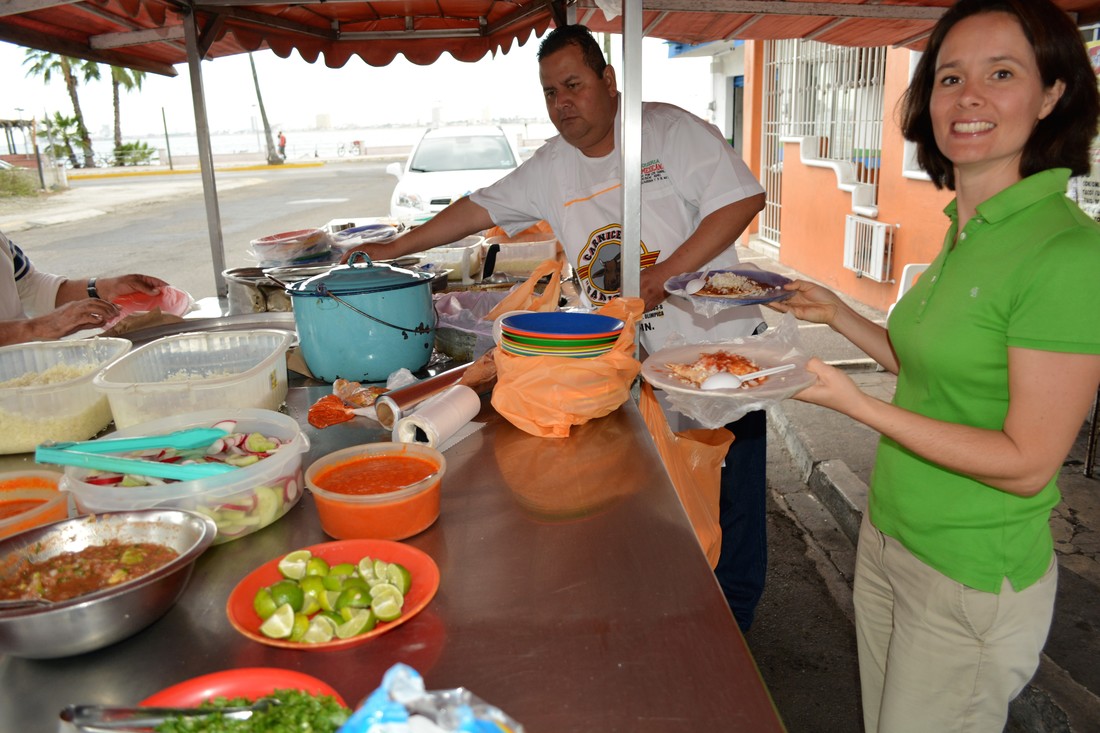authentic street food in Mazatlan
